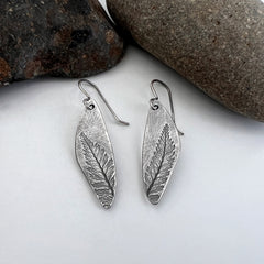 Small Free Form Fern Earrings