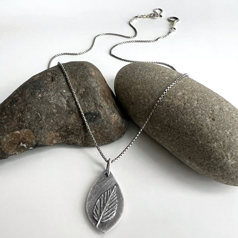 Winter Hazel Teardrop Necklace