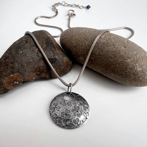 Domed Clover Pendant