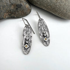 Textured Oval Earrings