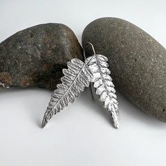 Long Fern Frond Earrings