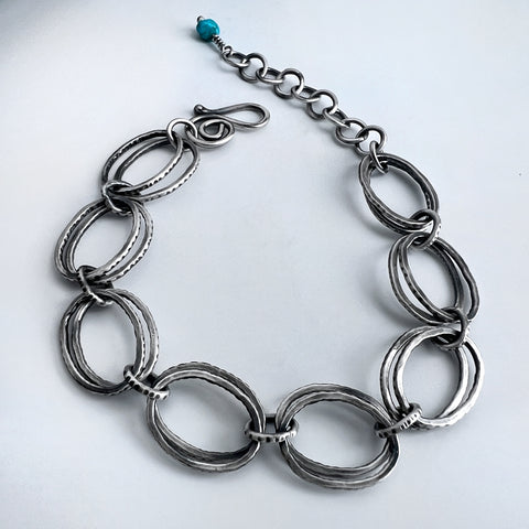 Double Silver Link Bracelet