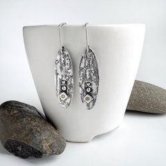 Textured Oval Earrings