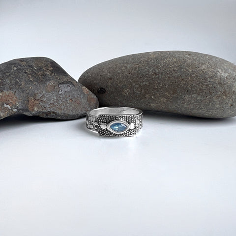 Blue Marquise Ring