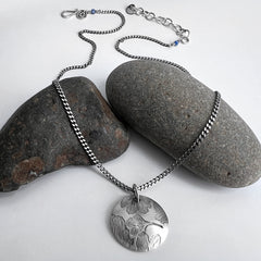 Domed Ginkgo Leaf Pendant