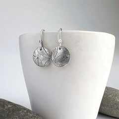 Small Rose Leaf Earrings.