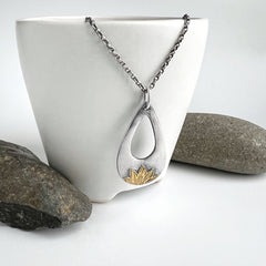 Gold Lotus Pendant