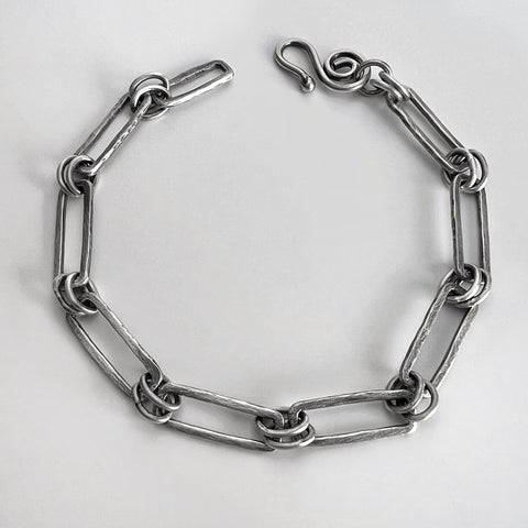 Rectangle Silver Link Bracelet 2