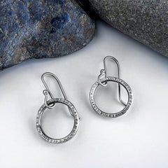 Small Silver Circle Earrings