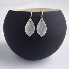 Tiny Fern Teardrop Earrings