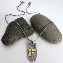 Silver and Gold Geometric Necklace