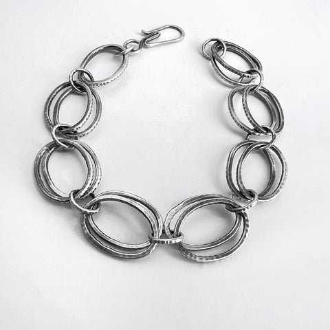 Double Silver Link Bracelet