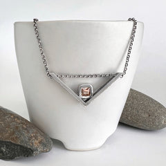 Silver V Necklace