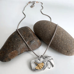 Gold Ginkgo Leaf Necklace