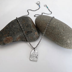 Small Silver Nasturtium Necklace 2