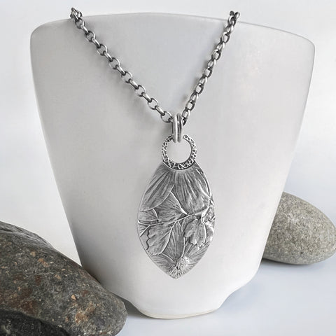 Silver Floral Pendant