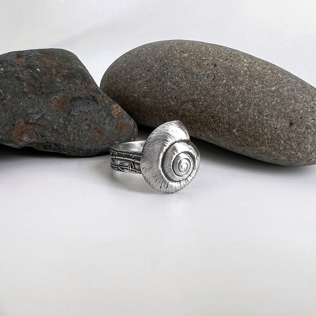 Silver Snail Ring
