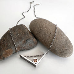 Silver V Necklace