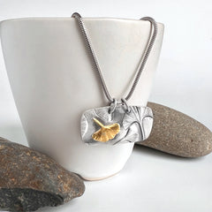 Gold Ginkgo Leaf Necklace