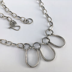 Silver handmade chain necklace