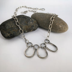 Silver handmade chain necklace