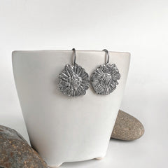Silver Aster Earrings