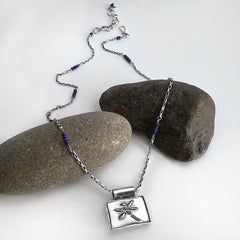 Dragonfly and Lapis Necklace