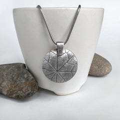 Aster Flower Pendant in Silver and Gold