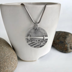 Geometric Half Circle Necklace