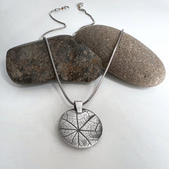 Aster Flower Pendant in Silver and Gold