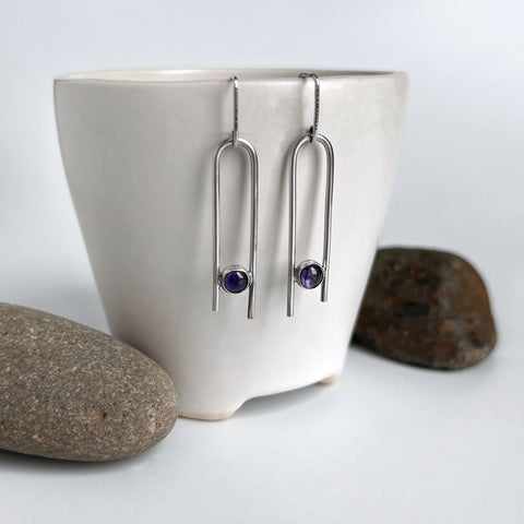 Blue Iolite Earrings