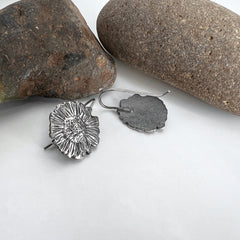 Silver Aster Earrings