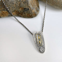 Modern Silver and Gold Pendant