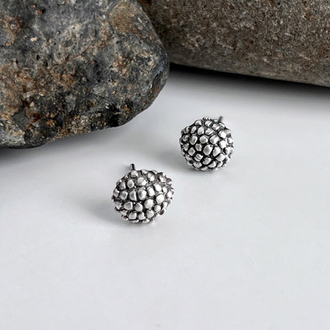 Silver Dogwood Flower Earrings