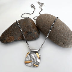 Square Botanical Pendant