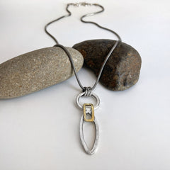 Silver and Gold Geometric Necklace