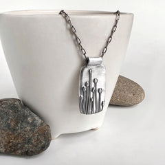 Poppy Pod in Silver Necklace