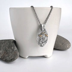 Silver Floral Necklace