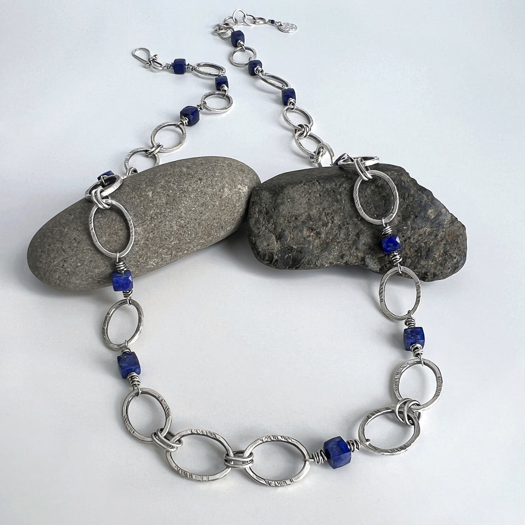 Silver and Lapis Necklace