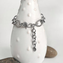 Silver Oval Chain Bracelet 2