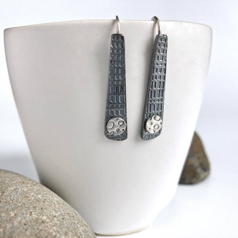 Dark Silver Earrings