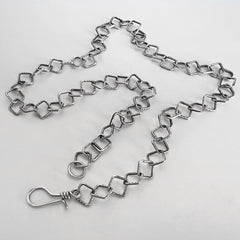 Square Textured Silver Necklace