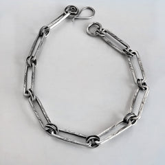 Rectangle Silver Link Bracelet