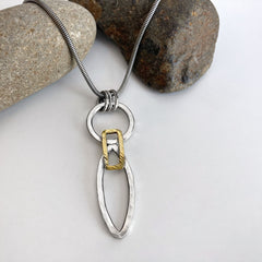 Silver and Gold Geometric Necklace